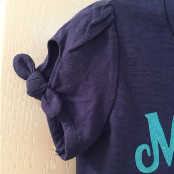 Baby Gap Girl Mermaid in Training Short Sleeve Blue Top Shirt babyGap Size 3 NWT - Picture 3 of 6